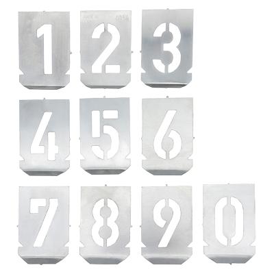 Stencil set with numbers 0-9 with 20 mm character height (10 parts)